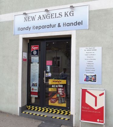 Eingang zu unserer New Angels Filiale
