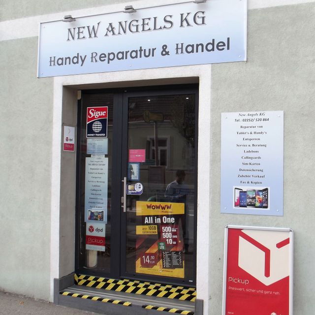 Eingang zu unserer New Angels Filiale